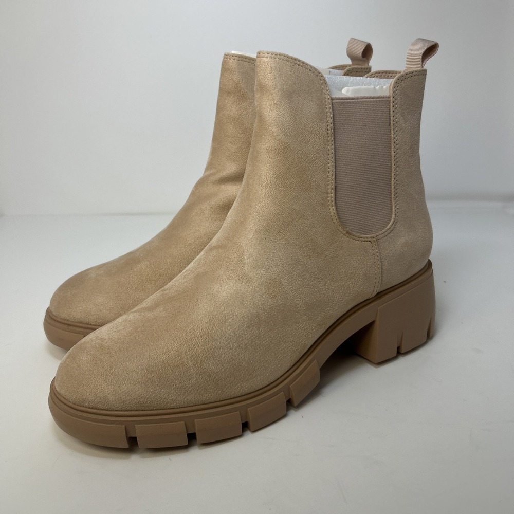 Juliet Holy Women's Lug Sole Platform Block Heel Suede Combat Boots Sz 8.5 NIB‎